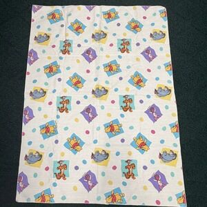 Winnie the Pooh Eeyore Tigger Baby Receiving Toddler Blanket Play Disney Vintage